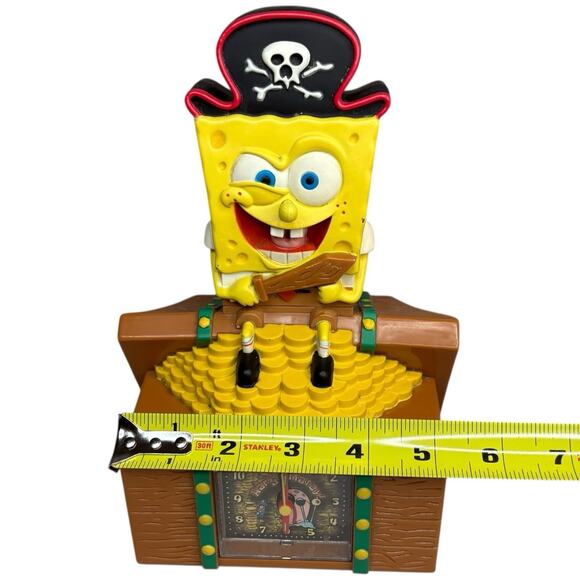 SpongeBob SquarePants Pirate Treasure Chest Clock & Bank 2006 CLOCK ONLY! READ! - Picture 3 of 16